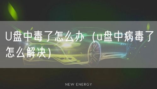 U盘中毒了怎么办(u盘中病毒了怎么解决)