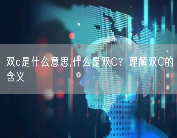 双c是什么意思,什么是双C？理解双C的含义