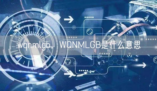 wqnmlgb,WQNMLGB是什么意思
