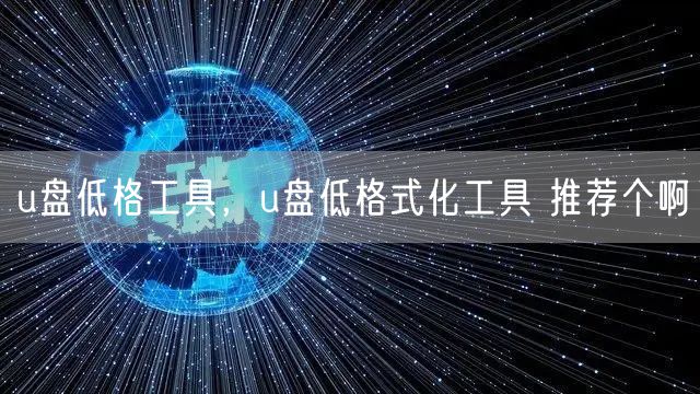 u盘低格工具，u盘低格式化工具 推荐个啊