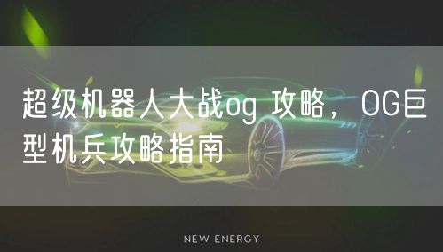 超级机器人大战og 攻略，OG巨型机兵攻略指南