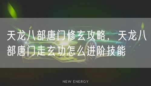 天龙八部唐门修玄攻略,天龙八部唐门走玄功怎么进阶技能