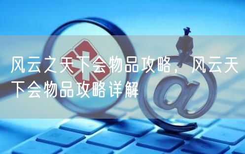 风云之天下会物品攻略,风云天下会物品攻略详解