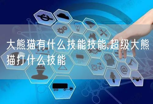 大熊猫有什么技能技能,超级大熊猫打什么技能