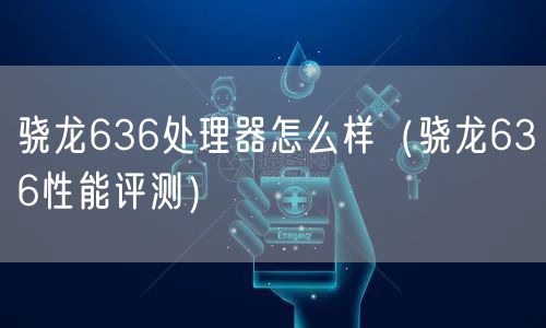 骁龙636处理器怎么样（骁龙636性能评测）