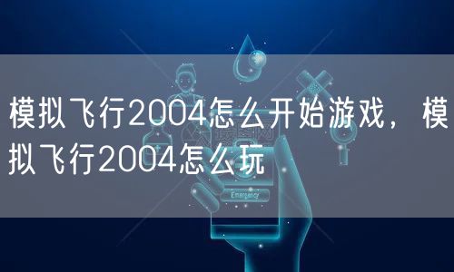 模拟飞行2004怎么开始游戏，模拟飞行2004怎么玩