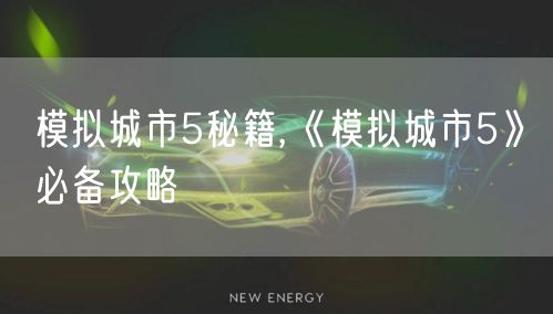 模拟城市5秘籍,《模拟城市5》必备攻略