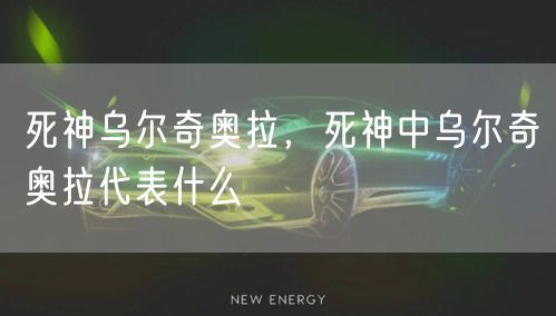 死神乌尔奇奥拉,死神中乌尔奇奥拉代表什么