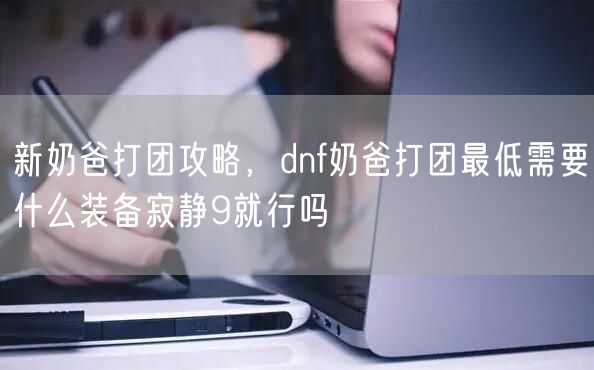 新奶爸打团攻略,dnf奶爸打团最低需要什么装备寂静9就行吗
