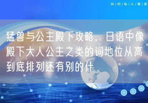 猛兽与公主殿下攻略,日语中像殿下大人公主之类的词地位从高到底排列还有别的什