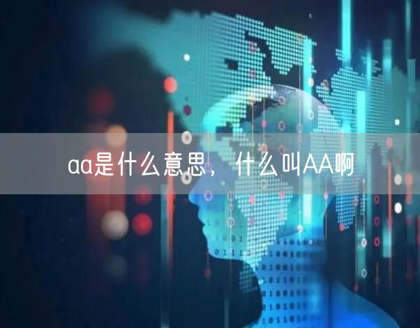 aa是什么意思，什么叫AA啊