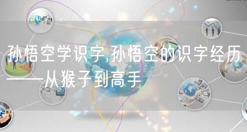 孙悟空学识字,孙悟空的识字经历——从猴子到高手