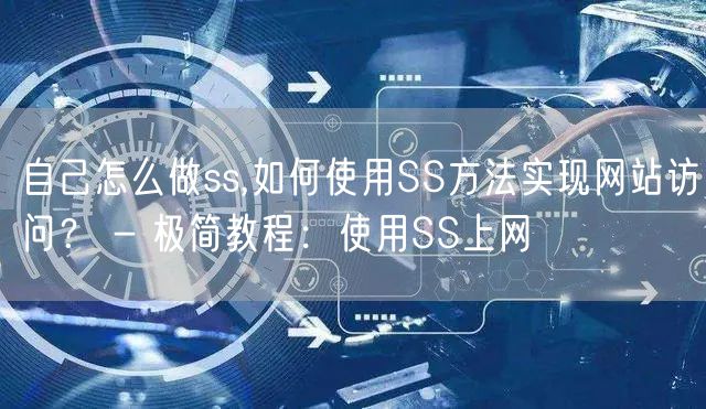 自己怎么做ss,如何使用SS方法实现网站访问? - 极简教程:使用SS上网