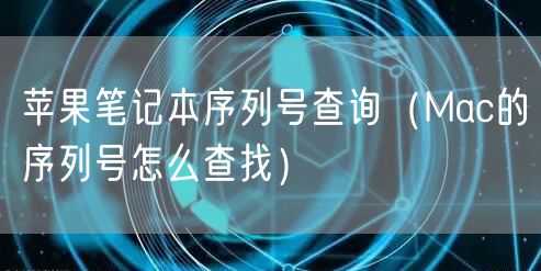 苹果笔记本序列号查询(Mac的序列号怎么查找)