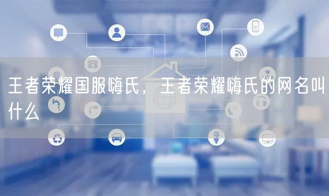 王者荣耀国服嗨氏，王者荣耀嗨氏的网名叫什么
