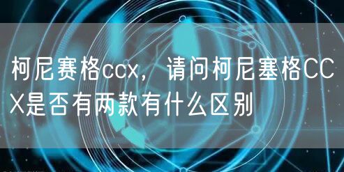 柯尼赛格ccx,请问柯尼塞格CCX是否有两款有什么区别