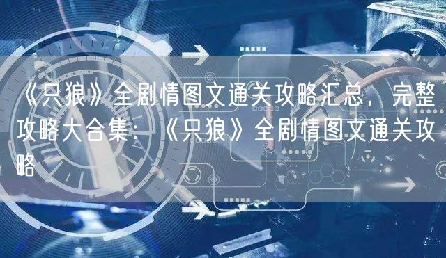 《只狼》全剧情图文通关攻略汇总，完整攻略大合集：《只狼》全剧情图文通关攻略