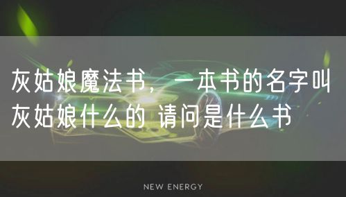 灰姑娘魔法书，一本书的名字叫 灰姑娘什么的 请问是什么书