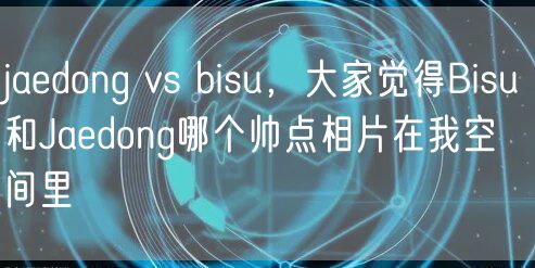 jaedong vs bisu，大家觉得Bisu和Jaedong哪个帅点相片在我空间里