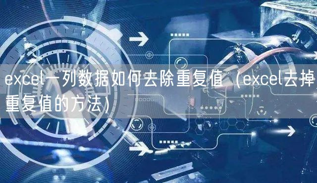 excel一列数据如何去除重复值（excel去掉重复值的方法）