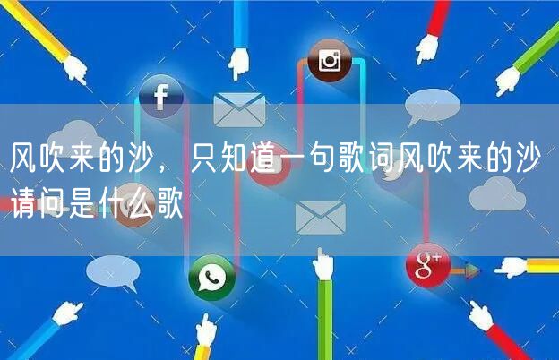 风吹来的沙，只知道一句歌词风吹来的沙 请问是什么歌