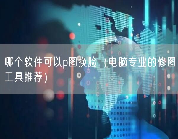 哪个软件可以p图换脸（电脑专业的修图工具推荐）