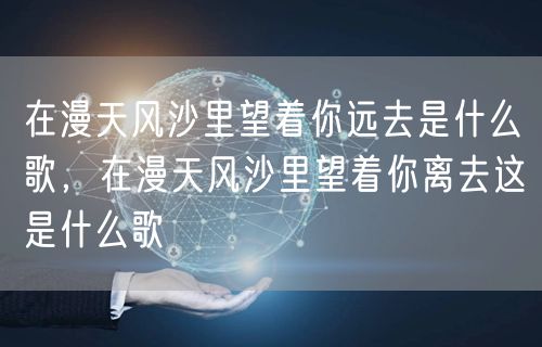 在漫天风沙里望着你远去是什么歌,在漫天风沙里望着你离去这是什么歌