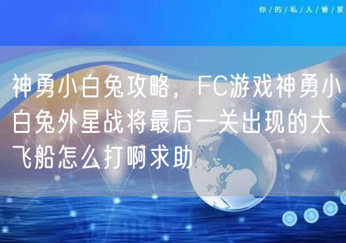 神勇小白兔攻略,FC游戏神勇小白兔外星战将最后一关出现的大飞船怎么打啊求助