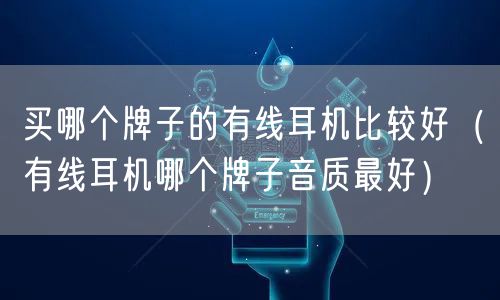 买哪个牌子的有线耳机比较好(有线耳机哪个牌子音质最好)