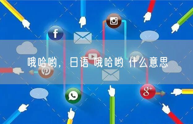 哦哈哟,日语 哦哈哟 什么意思