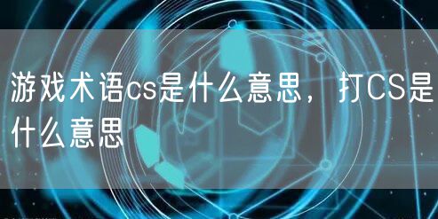 游戏术语cs是什么意思,打CS是什么意思