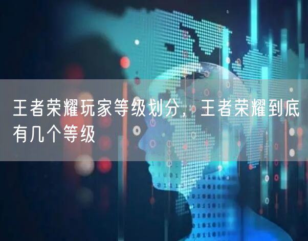 王者荣耀玩家等级划分,王者荣耀到底有几个等级