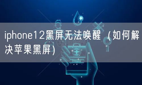 iphone12黑屏无法唤醒（如何解决苹果黑屏）