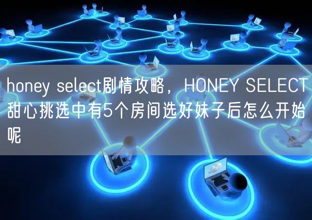 honey select剧情攻略,HONEY SELECT甜心挑选中有5个房间选好妹子后怎么开始呢