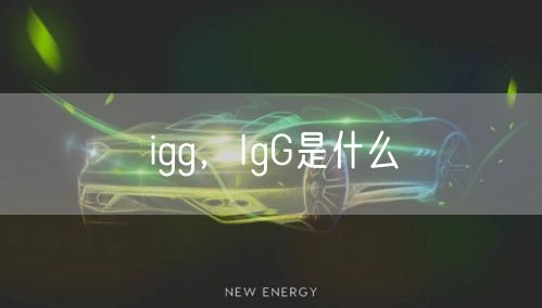 igg，IgG是什么
