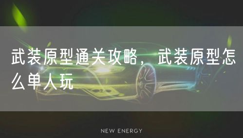 武装原型通关攻略，武装原型怎么单人玩