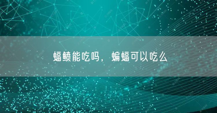 蝠鲼能吃吗，蝙蝠可以吃么