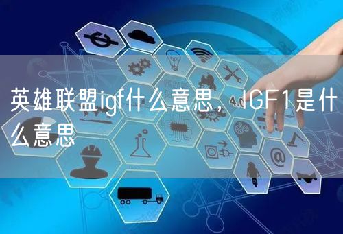 英雄联盟igf什么意思，IGF1是什么意思