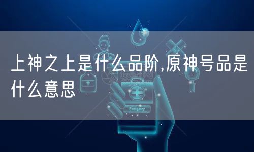上神之上是什么品阶,原神号品是什么意思
