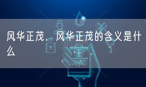 风华正茂，风华正茂的含义是什么