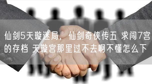 仙剑5天璇迷局，仙剑奇侠传五 求闯7宫的存档 天璇宫那里过不去啊不懂怎么下