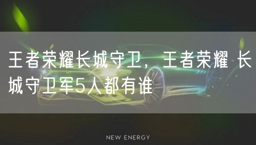 王者荣耀长城守卫，王者荣耀 长城守卫军5人都有谁