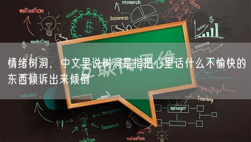 情绪树洞,中文里说树洞是指把心里话什么不愉快的东西倾诉出来倾倒