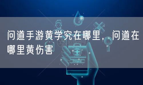 问道手游黄学究在哪里,问道在哪里黄伤害