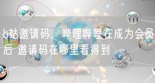 b站邀请码,哔哩哔哩在成为会员后 邀请码在哪里看得到