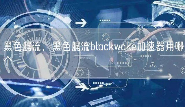 黑色艉流，黑色艉流blackwake加速器用哪个