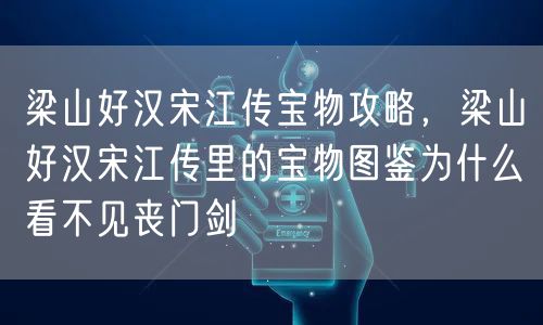 梁山好汉宋江传宝物攻略，梁山好汉宋江传里的宝物图鉴为什么看不见丧门剑
