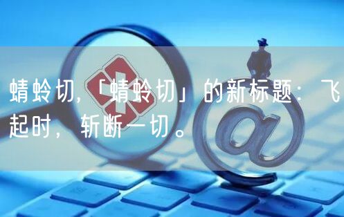 蜻蛉切,「蜻蛉切」的新标题:飞起时,斩断一切。