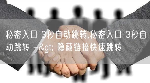 秘密入口 3秒自动跳转,秘密入口 3秒自动跳转 -> 隐蔽链接快速跳转