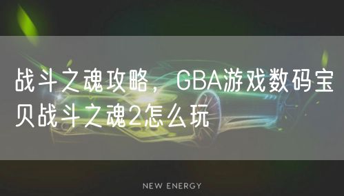 战斗之魂攻略，GBA游戏数码宝贝战斗之魂2怎么玩